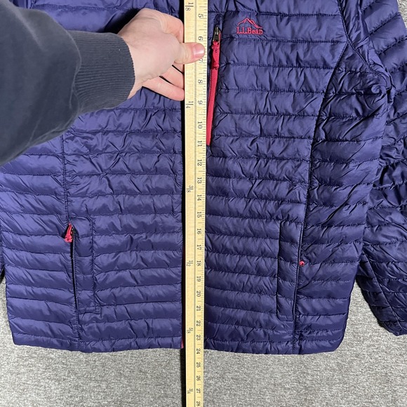 L.L.Bean Jacket Girls XL 18 Purple DownTek Double Up Puffer Lightweight Warm - Picture 3 of 9